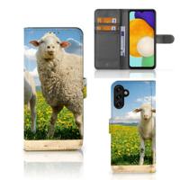 Samsung Galaxy A04s | Samsung Galaxy A13 5G | Telefoonhoesje | Met pasjeshouder | Schaap en Lammetje