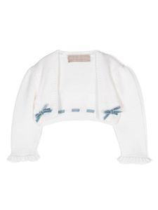 La Stupenderia cardigan à détail de nœud - Blanc