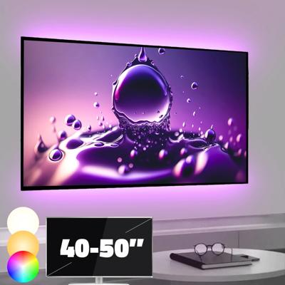 Tv backlight set met 2 RGBWW ledstrips voor tv's 40-50 inch