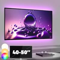 Tv backlight set met 2 RGBWW ledstrips voor tv's 40-50 inch