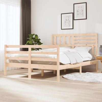 Bedframe zonder matras massief hout 140x200 cm