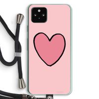 Hartje: Pixel 5a 5G Transparant Hoesje met koord