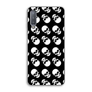 Musketon Skulls: Samsung Galaxy A7 (2018) Transparant Hoesje