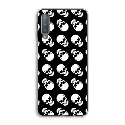 Musketon Skulls: Samsung Galaxy A7 (2018) Transparant Hoesje