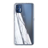 Gestreepte marmer: Motorola Moto G9 Plus Transparant Hoesje Gestreepte marmer: Motorola Moto G9 Plus Transparant Hoesje