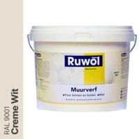Ruwol Muurverf binnen en buiten Mat Creme Wit (RAL 9001) 5 liter