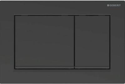 Geberit Omega 20 (ex Omega 30) bedieningspaneel mat zwart voor Geberit Omega inbouwreservoir 12cm