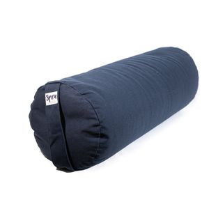 Yoga Bolster Blauw Rond Katoen - Effen - 59 x 21,5 cm