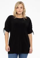 Yoek Tuniek met plooien | Zwart | Maat 58/60