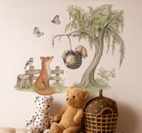 Serene bosscène muursticker