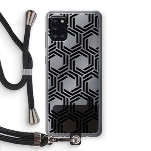Geometrisch patroon: Samsung Galaxy A31 Transparant Hoesje met koord