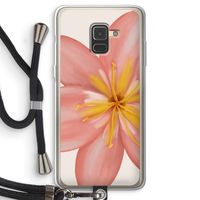 Pink Ellila Flower: Samsung Galaxy A8 (2018) Transparant Hoesje met koord