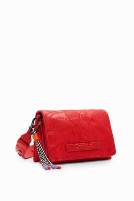 Schoudertas geborduurde bloemen M - RED - U