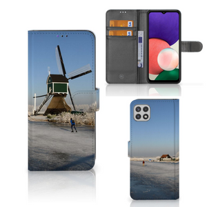 Samsung Galaxy A22 5G Flip Cover Schaatsers