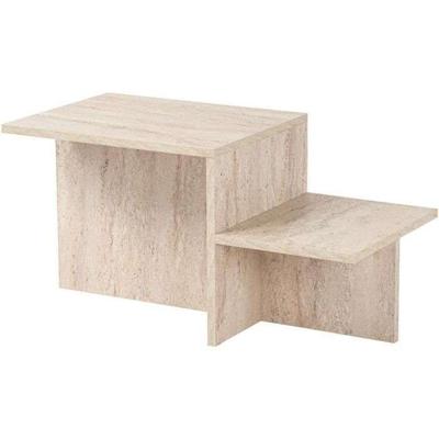 Salontafel - HARMONY - Rechthoekig - Travertin effect - 80 x 40 x 40 cm