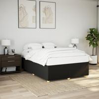 Bedframe zonder matras stof zwart 140x200 cm