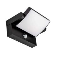 V-TAC 17W LED Wall Light Sensor Black Body 4000K IP65