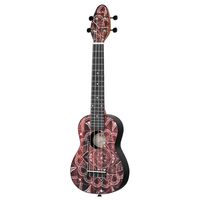 Ortega Keiki K2SS-RKC Soprano Size Ukulele Red Kaleidoscope sopraan ukelele set - thumbnail