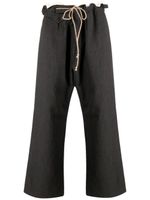 Maison Margiela stripe-pattern wool trousers - Gris