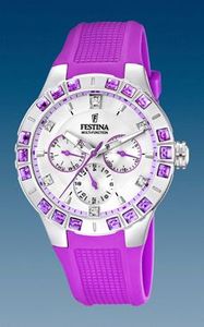 Horlogeband Festina F16559-5 Rubber Paars 15mm