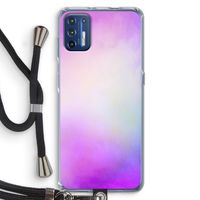 Clouds pastel: Motorola Moto G9 Plus Transparant Hoesje met koord