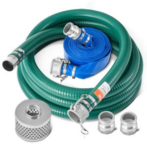 VEVOR zuigslangset waterpomp pompslang 50,8mmx6,1m(groen)/15,24m(blauw)