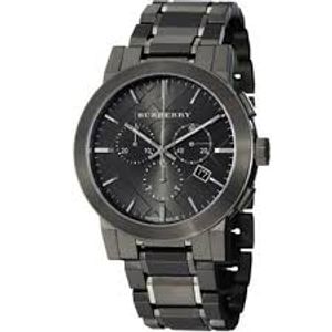 Horlogeband Burberry BU9381 Staal Zwart 22mm