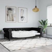 Slaapbank 100x200 cm kunstleer zwart