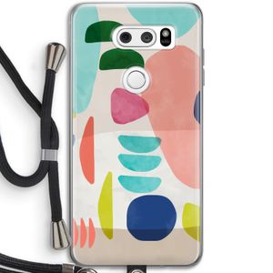 Bold Rounded Shapes: LG V30 Transparant Hoesje met koord