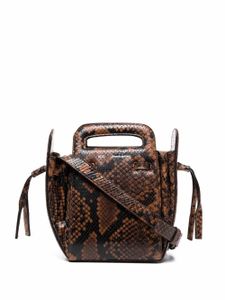 AMI Paris sac seau à imprimé peau de serpent - Marron