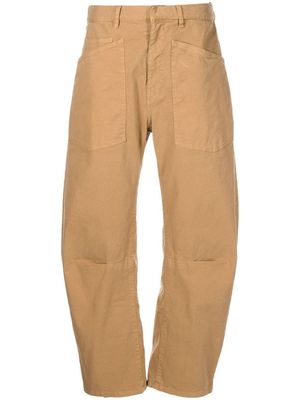 Nili Lotan pantalon Shon court - Marron