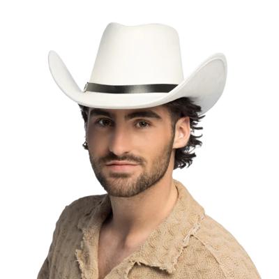 Carnaval Cowboy hoed Bronco - wit - voor volwassenen - Western Carnaval Cowboy hoed Bronco - wit - voor volwassenen - Western