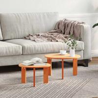 Koffietafel Set 2 pcs Wasbruin 47.5 x 47.5 x 27 cm
