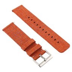 Canvas nylon bandje Fitbit Versa 1 / 2 & Lite - Licht Oranje