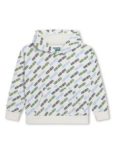 Kenzo Kids hoodie en coton à logo imprimé - Blanc