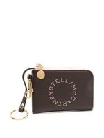 Stella McCartney logo-print bicolour wallet - Marron - thumbnail