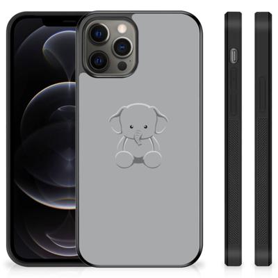 iPhone 12 Pro Max | Bumper Hoesje | Grijs Baby Olifant