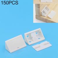 150 stuks plastic verdikte afneembare hoek connector meubilair rechte hoek Board beugel met cover maat: L (wit)