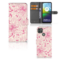 Motorola Moto G9 Power Hoesje Pink Flowers
