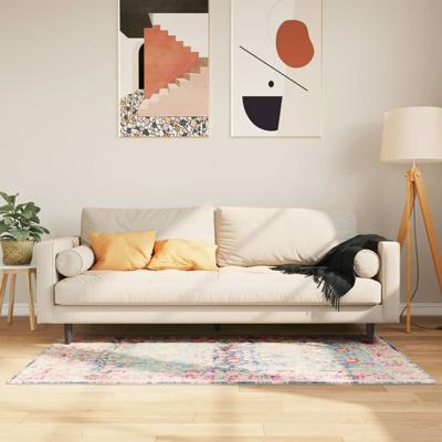 VidaXL Vloerkleed wasbaar anti-slip 80x150 cm meerkleurig