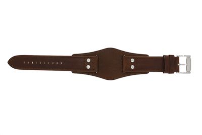 Horlogeband Fossil COACHMAN / JR1471 Onderliggend Leder Bruin 22mm