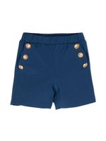 Balmain Kids short en laine à boutons décoratifs - Bleu