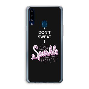 Sparkle quote: Samsung Galaxy A20s Transparant Hoesje