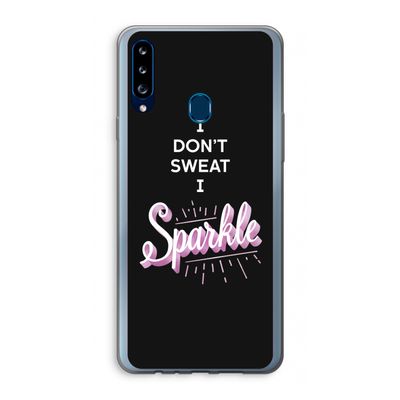 Sparkle quote: Samsung Galaxy A20s Transparant Hoesje