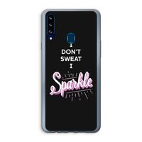 Sparkle quote: Samsung Galaxy A20s Transparant Hoesje