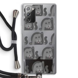 Cats: Samsung Galaxy Note 20 / Note 20 5G Transparant Hoesje met koord