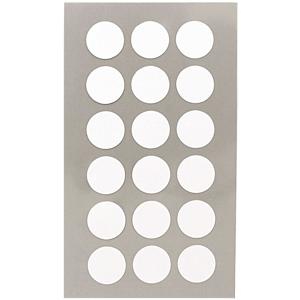 Hobby stickers - 144x stuks - D15 mm - witte ronde stickers - Kantoor stickers - Scrapbook - knutsel
