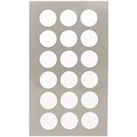 Hobby stickers - 144x stuks - D15 mm - witte ronde stickers - Kantoor stickers - Scrapbook - knutsel