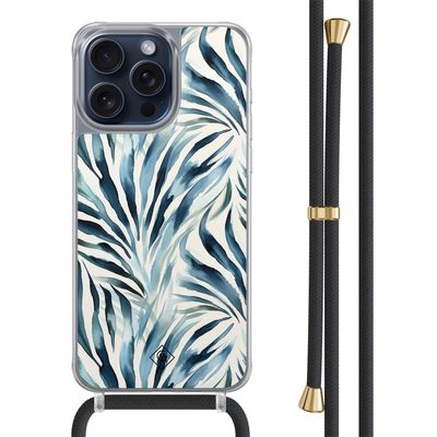 iPhone 15 Pro Max hoesje met zwart koord - Japandi waves