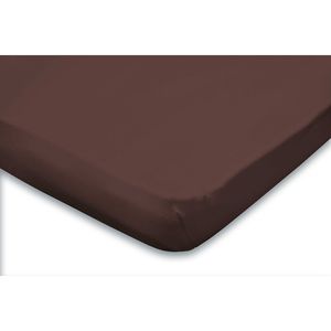 Elegance Topper Hoeslaken Jersey Katoen Stretch - bruin 120/130/140x200cm